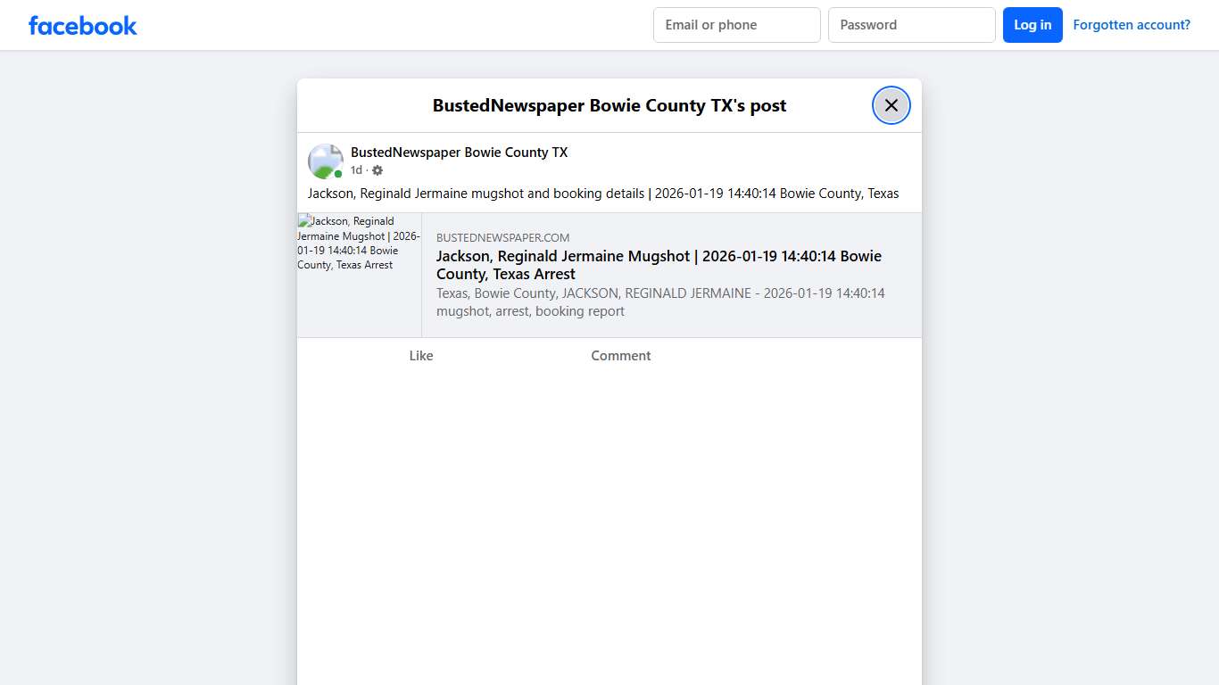 Jackson, Reginald... - BustedNewspaper Bowie County TX | Facebook